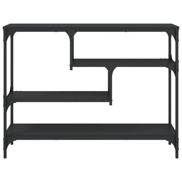 konsolbord 100x30x75 cm konstrueret træ sort
