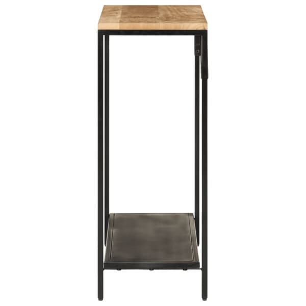 konsolbord 90x30x75 cm massivt ru mangotræ og jern