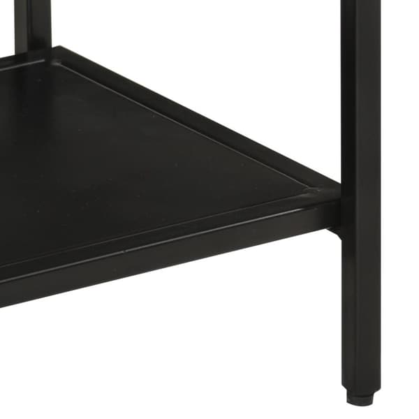 konsolbord 90x30x75 cm massivt ru mangotræ og jern