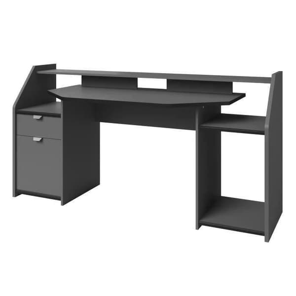 Spelbord för spel - Partikelpaneler - Shadow grå och svart - L 180 x D 67 x H 92 cm - PARISOT