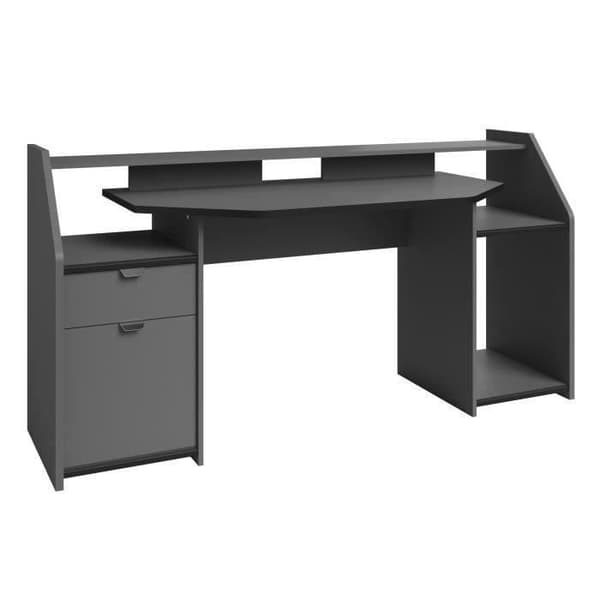 Spelbord för spel - Partikelpaneler - Shadow grå och svart - L 180 x D 67 x H 92 cm - PARISOT
