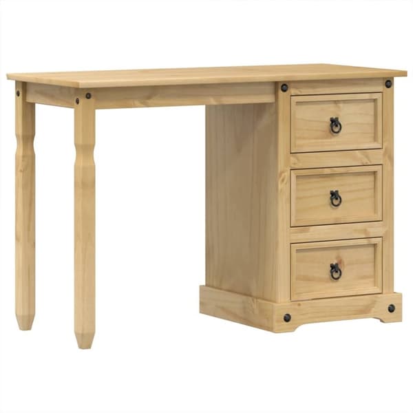 vidaXL Meikkipöytä Corona 110x47x75 cm täysi mänty