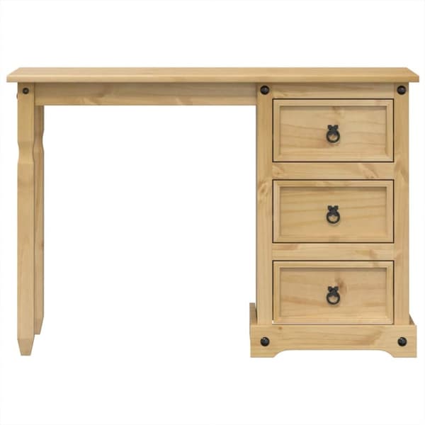 vidaXL Meikkipöytä Corona 110x47x75 cm täysi mänty