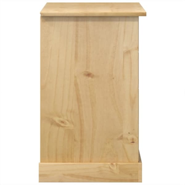 vidaXL makeupbord Corona 100x47x75 cm massivt fyrretræ