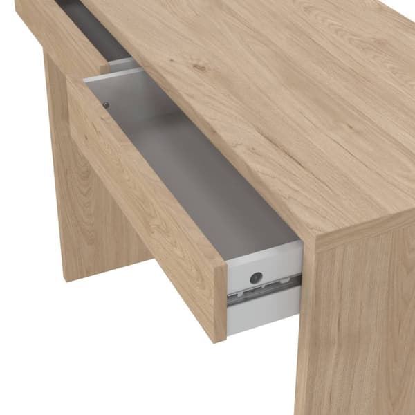FunctionPlus skrivbord med bokhylla 2 lådor valnöt dekor.