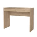 Miniatyrbild 1 av 10: FunctionPlus skrivbord med bokhylla 2 lådor valnöt dekor.
