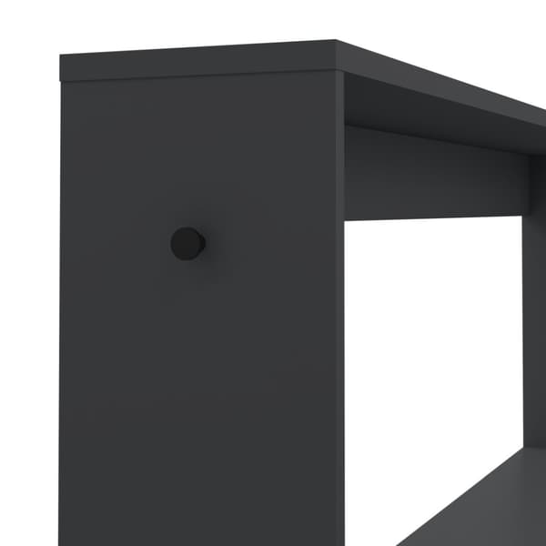 FunctionPlus skrivebord med reol hylder 1 låge 1 skuffe grå mat.