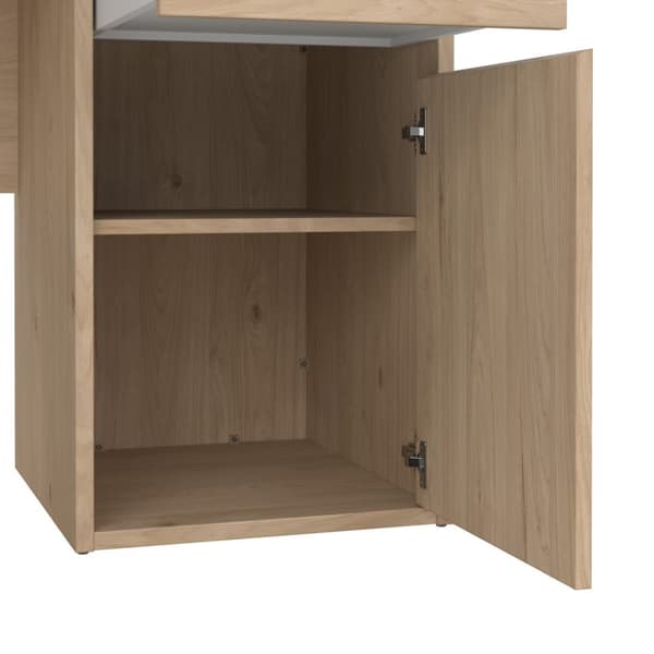 FunctionPlus skrivebord 2 dører 2 skuffer valnøtt dekor.