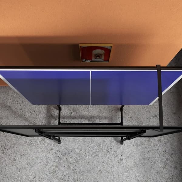 Rootz Bordtennis - Vattentät - Vikbar - 3 bollar - 2 racketar - Metallram - MDF - Stål - Blå - 274x152,5x76 Cm