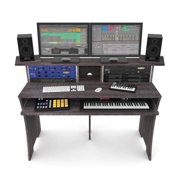 GLORIOUS ARBETSBÄNK DRIFWOOD - Home Studio Workstation Träfinish