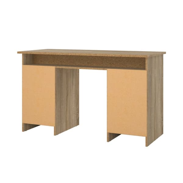 FunctionPlus skrivebord med lås 1 dør 3 skuffer eik dekor svart.