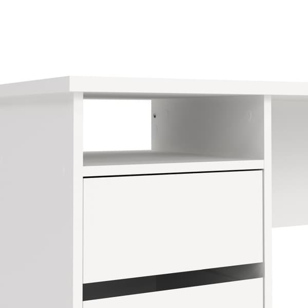 FunctionPlus skrivebord 3 skuffer hvid.