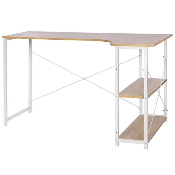 Rootz L-muotoinen työpöytäpöytä - Toimistopöytä - Tietokonepöytä - Tilava työtila - Parannettu vakaus - Laadukas rakenne - 120 cm x 74 cm x 71,5 cm