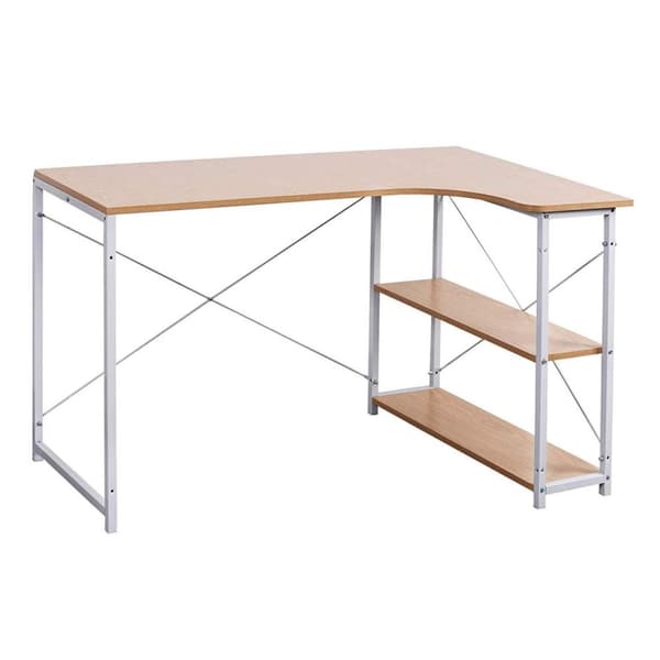 Rootz L-muotoinen työpöytäpöytä - Toimistopöytä - Tietokonepöytä - Tilava työtila - Parannettu vakaus - Laadukas rakenne - 120 cm x 74 cm x 71,5 cm