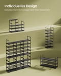 Miniatyrbillede 4 af 5: Sko rack - med 8 niveauer - for 48 par sko - sort
