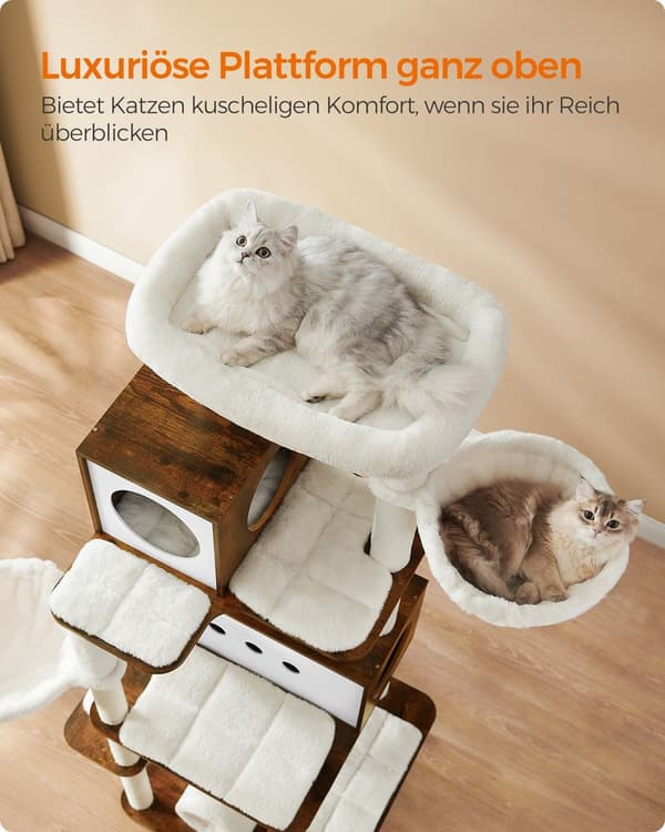 Scratching Post - Med 2 huler og 2 solstole - brune