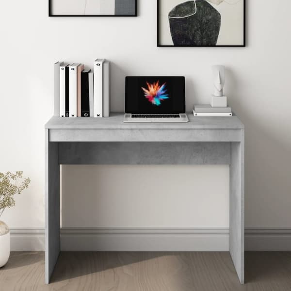 vidaXL skrivebord 90x40x72 cm konstrueret træ betongrå -  Skriveborde