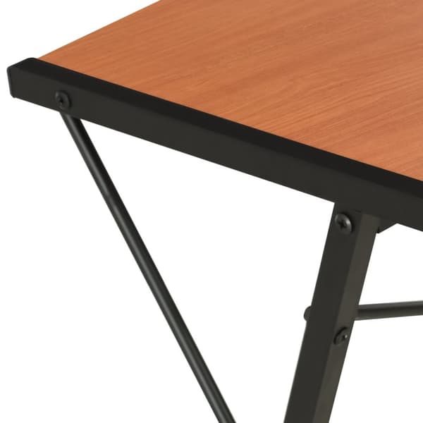 vidaXL Työpöytä hyllyllä musta ja ruskea 116x50x93 cm - Kirjoituspöydät