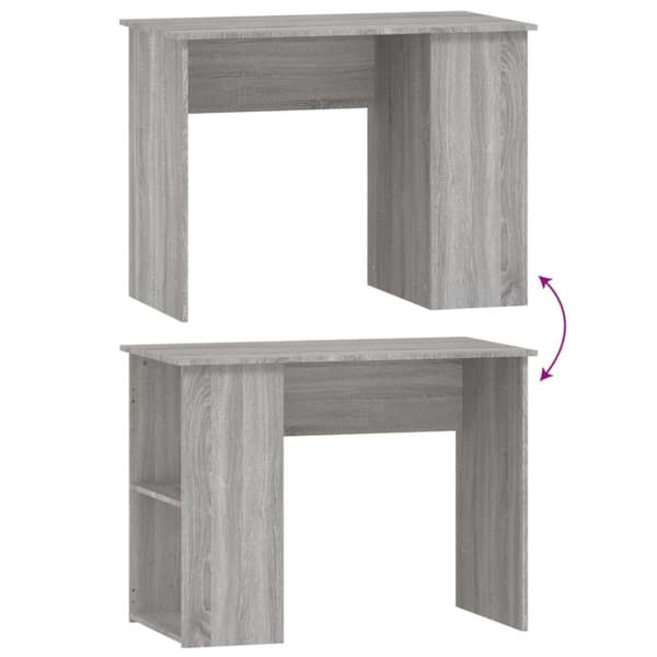 vidaXL Työpöytä harmaa Sonoma 100x55x75 cm tekninen puu -  Kirjoituspöydät