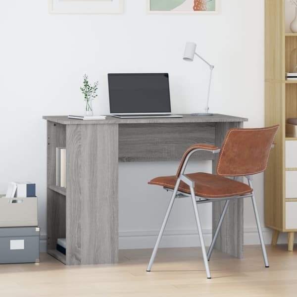 vidaXL Työpöytä harmaa Sonoma 100x55x75 cm tekninen puu - Kirjoituspöydät