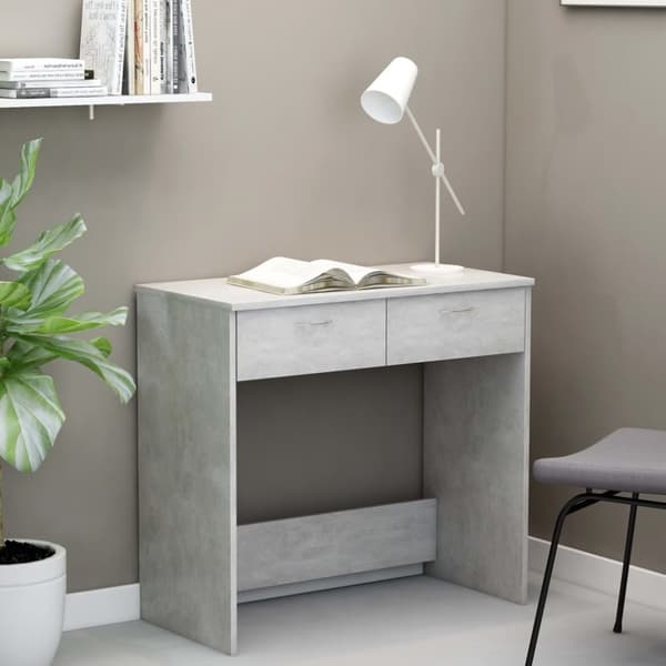 vidaXL skrivebord 80x40x75 cm konstrueret træ betongrå -  Skriveborde
