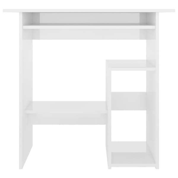 vidaXL Työpöytä korkeakiilto valkoinen 80x45x74 cm tekninen puu -  Kirjoituspöydät