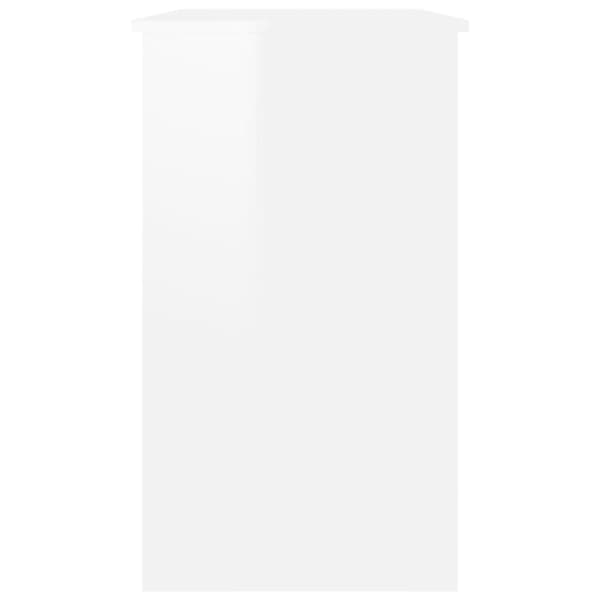 vidaXL Työpöytä korkeakiilto valkoinen 90x45x76 cm tekninen puu -  Kirjoituspöydät