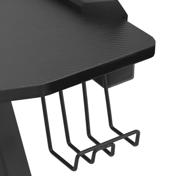 vidaXL Pelipöytä LED-valot ja Y-muoto musta 90x60x75 cm -  Kirjoituspöydät
