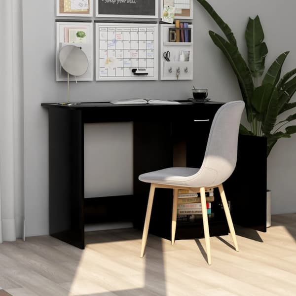 vidaXL Työpöytä musta 100x50x76 cm tekninen puu - Kirjoituspöydät