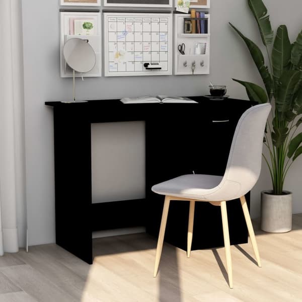 vidaXL Työpöytä musta 100x50x76 cm tekninen puu -  Kirjoituspöydät