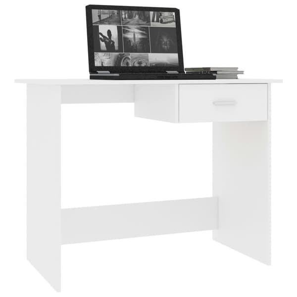 vidaXL Työpöytä valkoinen 100x50x76 cm tekninen puu -  Kirjoituspöydät