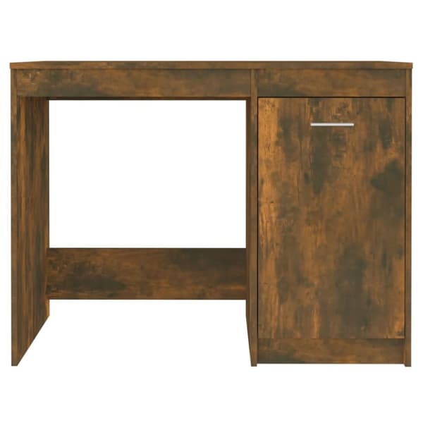 vidaXL skrivebord 100x50x76 cm konstrueret træ røget egetræsfarve - Skriveborde