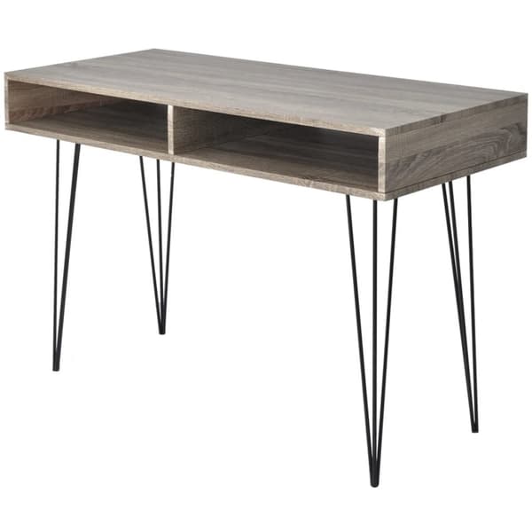 vidaXL skrivebord med 2 rum grå -  Skriveborde