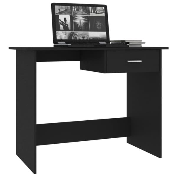 vidaXL Työpöytä musta 100x50x76 cm tekninen puu -  Kirjoituspöydät