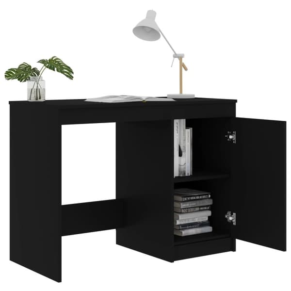 vidaXL skrivebord 100x50x76 cm konstrueret træ sort - Skriveborde