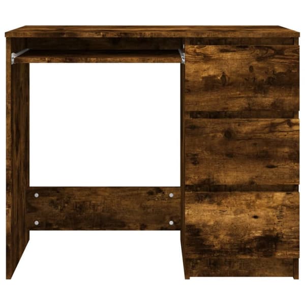 vidaXL Skrivbord rökfärgad ek 90x45x76 cm konstruerat trä - Skrivbord