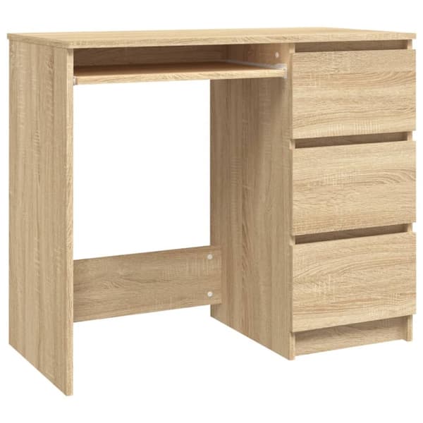 vidaXL Työpöytä Sonoma-tammi 90x45x76 cm tekninen puu - Kirjoituspöydät
