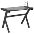 Miniatyrbillede 7 af 11: vidaXL gamerbord med LED-lys og Y-formede ben 110x60x75 cm sort -  Skriveborde