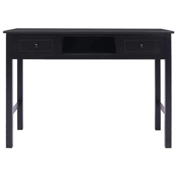 vidaXL Työpöytä musta 108x45x76 cm täysi keisaripuu -  Kirjoituspöydät