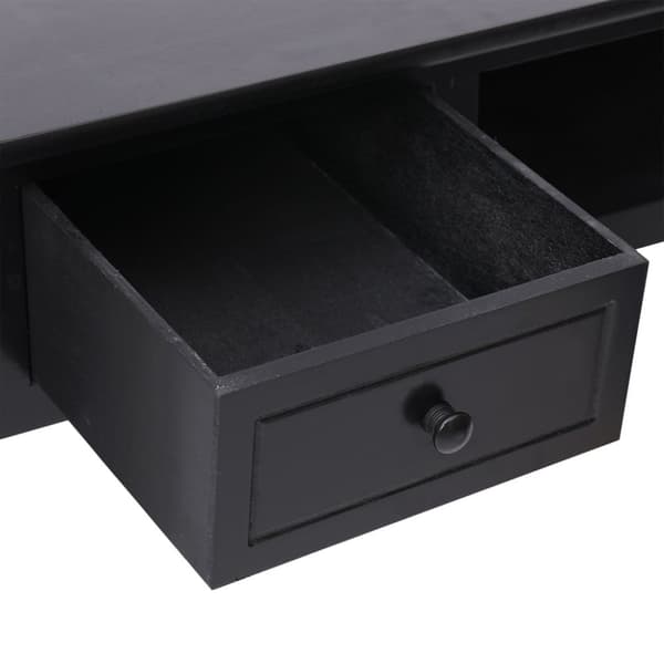 vidaXL Työpöytä musta 108x45x76 cm täysi keisaripuu -  Kirjoituspöydät