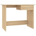 Miniatyrbillede 3 af 8: vidaXL skrivebord 100x50x76 cm konstrueret træ sonoma-eg -  Skriveborde