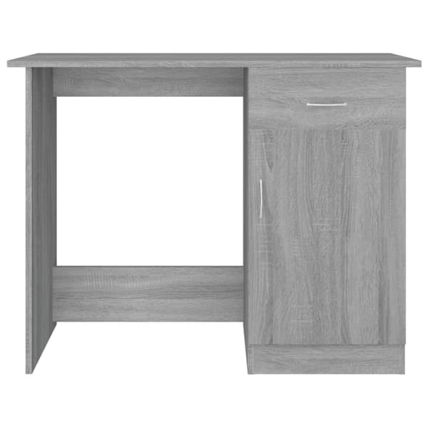 vidaXL skrivebord 100x50x76 cm konstrueret træ grå sonoma-eg - Skriveborde