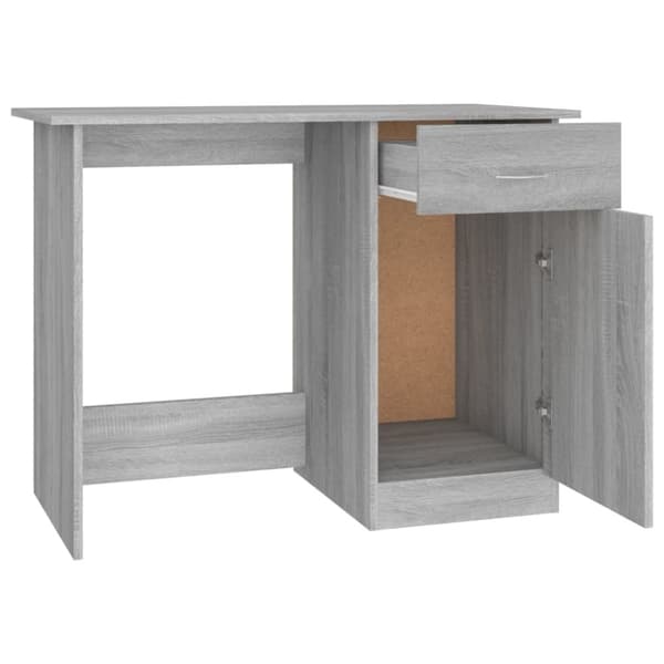 vidaXL skrivebord 100x50x76 cm konstrueret træ grå sonoma-eg - Skriveborde