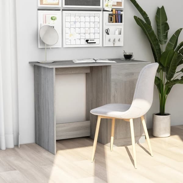 vidaXL skrivebord 100x50x76 cm konstrueret træ grå sonoma-eg - Skriveborde