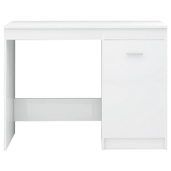 vidaXL skrivebord 140x50x76 cm spånplade hvid højglans -  Skriveborde