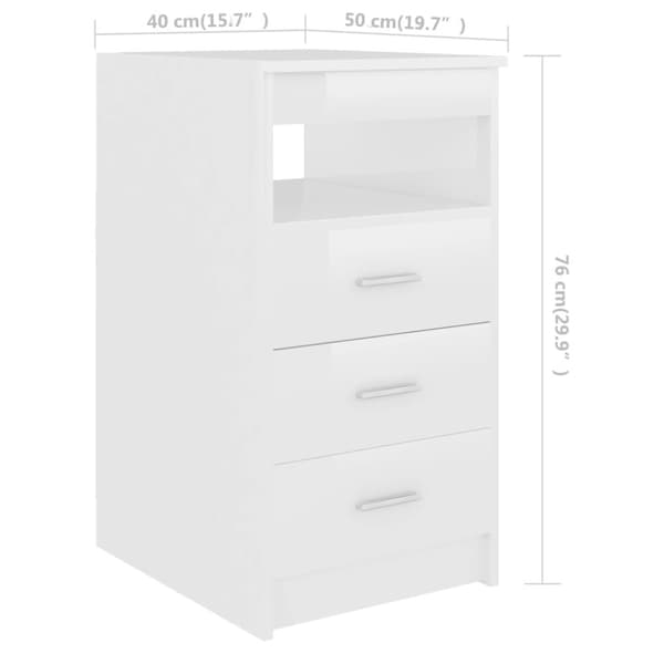 vidaXL skrivebord 140x50x76 cm spånplade hvid højglans -  Skriveborde
