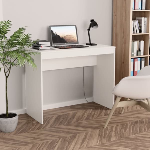 vidaXL skrivebord 90x40x72 cm konstrueret træ hvid -  Skriveborde