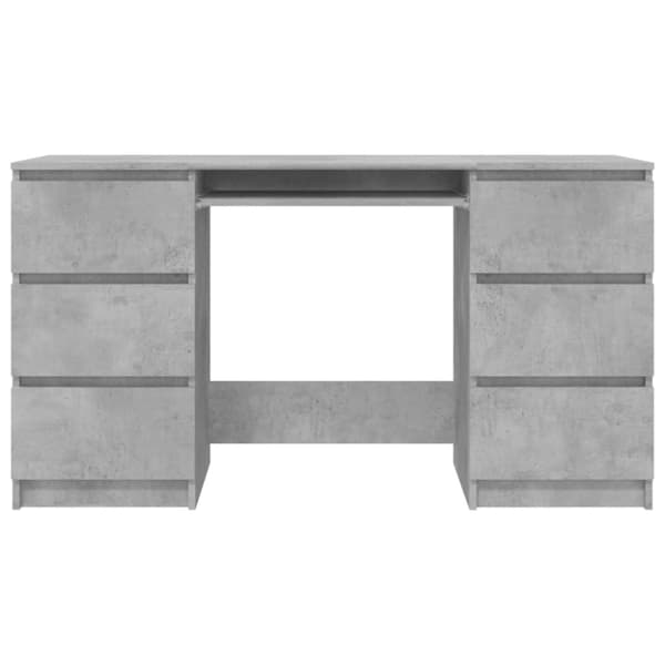 vidaXL Kirjoituspöytä betoninharmaa 140x50x77 cm tekninen puu - Kirjoituspöydät