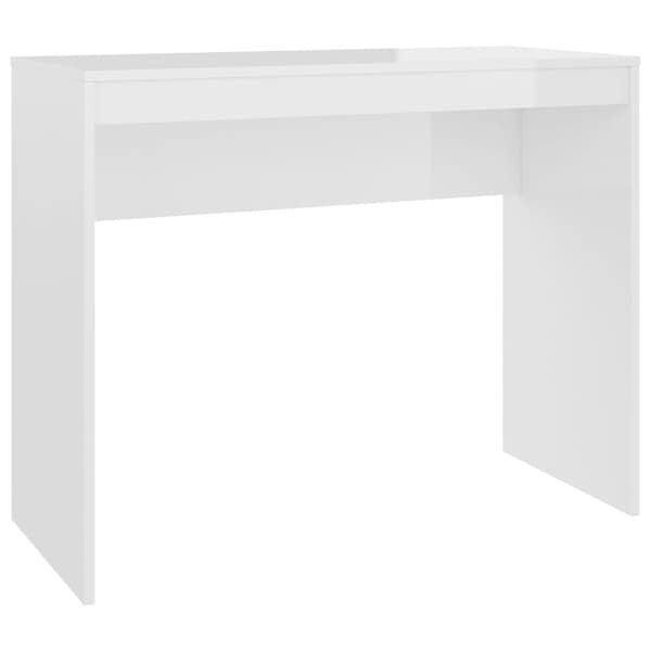 vidaXL Työpöytä korkeakiilto valkoinen 90x40x72 cm tekninen puu - Kirjoituspöydät