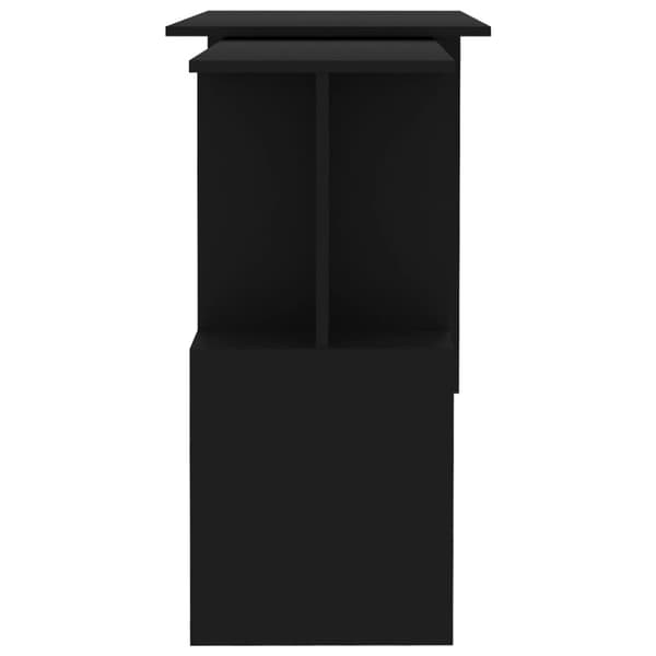 vidaXL skrivebord til hjørne 200x50x76 cm konstrueret træ sort -  Skriveborde